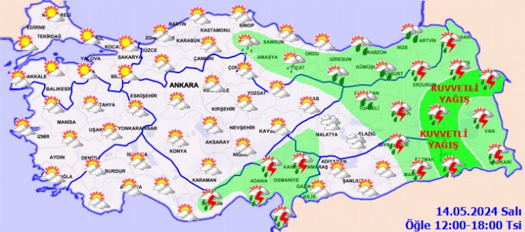 Türkiye genelinde hava sıcaklıkları