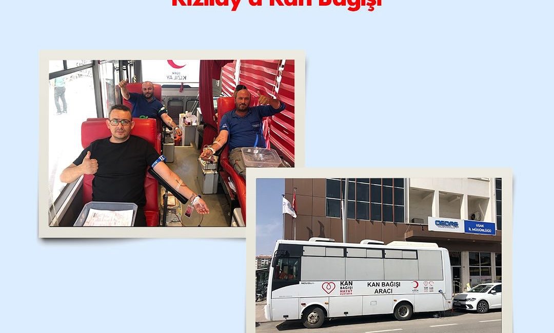 OEDAŞ Uşak İl Müdürlüğü çalışanları Kızılay’a kan bağışladı